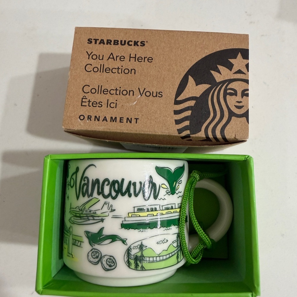 Starbucks Vancouver Green and White Ornament
